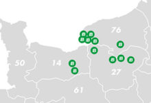 carte implantations normandes unifer brangeon