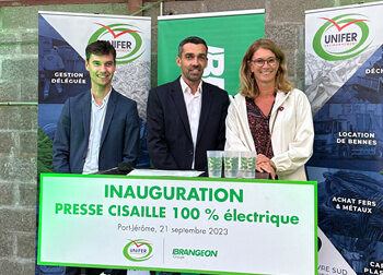 Inauguration presse cisaille UNIFER